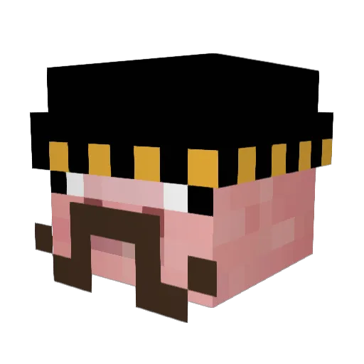 sT_GhilliE Minecraft avatar head, 3D render