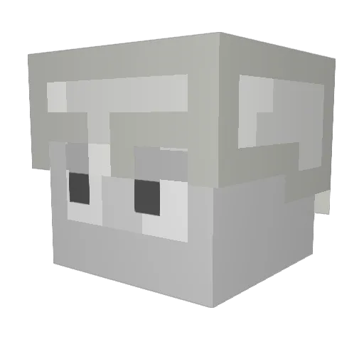 sZayo Minecraft avatar head, 3D render