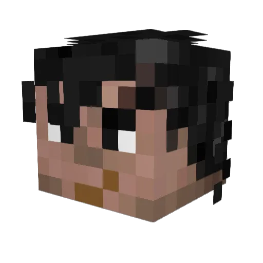 s_Bo Minecraft avatar head, 3D render