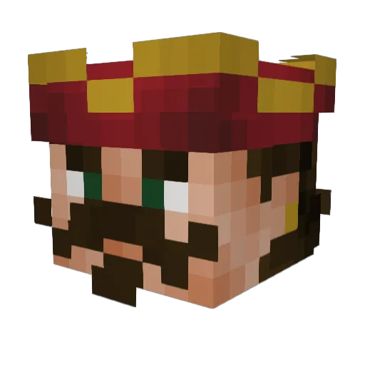 s_M_f1 Minecraft avatar head, 3D render