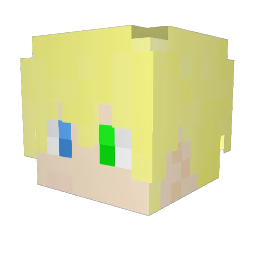 s_meng Minecraft avatar head, 3D render