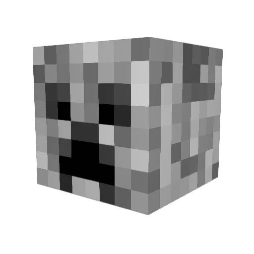 sa670nt Minecraft avatar head, 3D render