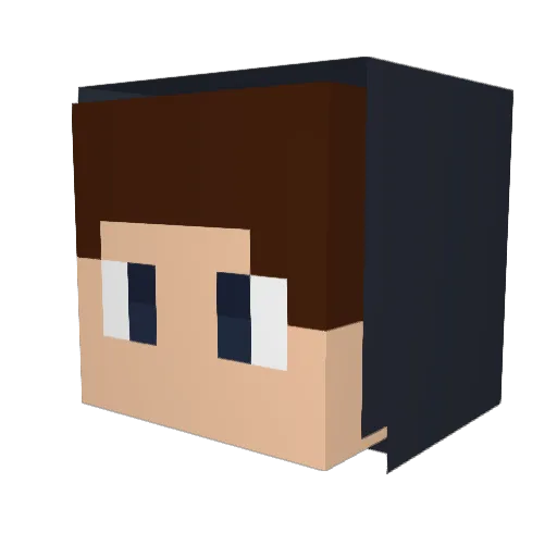 sa_ba01 Minecraft avatar head, 3D render
