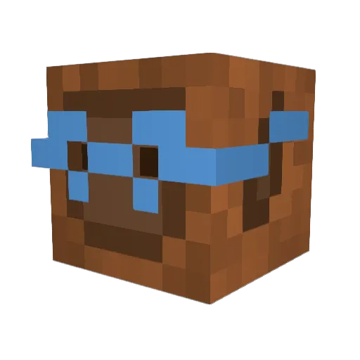 saackly Minecraft avatar head, 3D render
