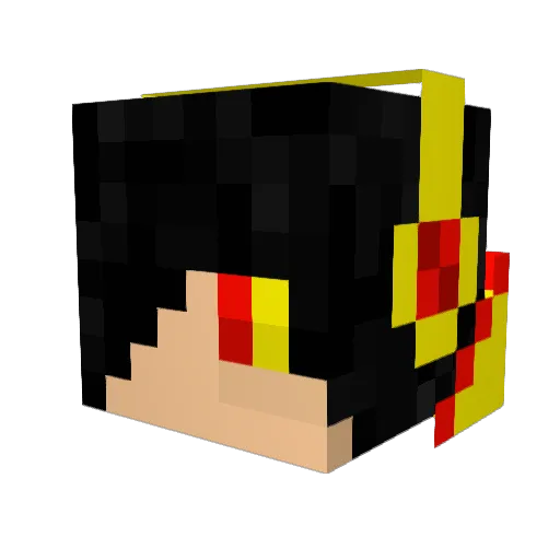 saad123x Minecraft avatar head, 3D render