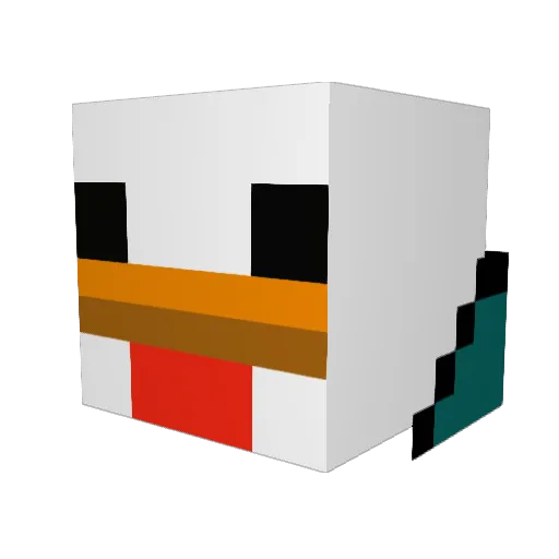 saadmeftoul Minecraft avatar head, 3D render