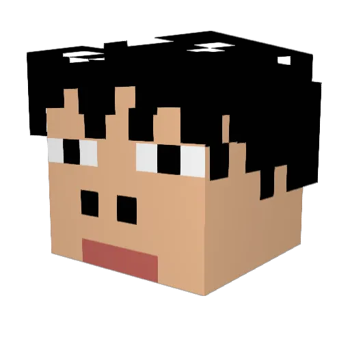 saaeroo Minecraft avatar head, 3D render