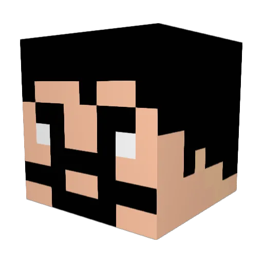 saasasad Minecraft avatar head, 3D render