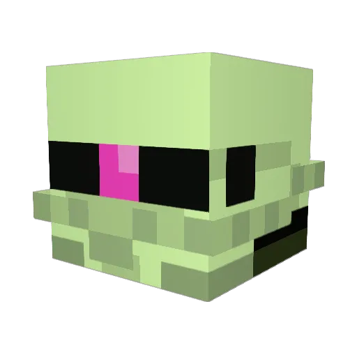sabasuta Minecraft avatar head, 3D render