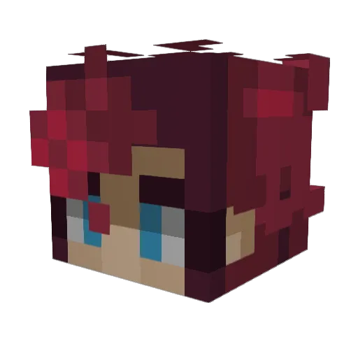 sabbibee Minecraft avatar head, 3D render