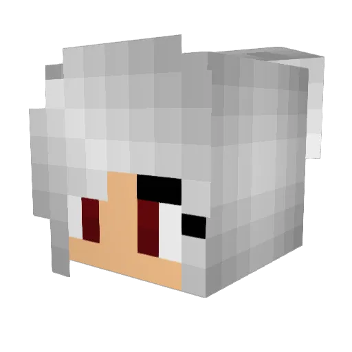 saberjiji Minecraft avatar head, 3D render