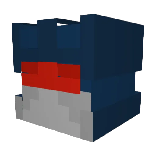 saboichi Minecraft avatar head, 3D render