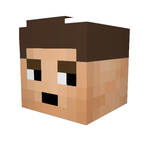 sabopsv Minecraft avatar head, 3D render