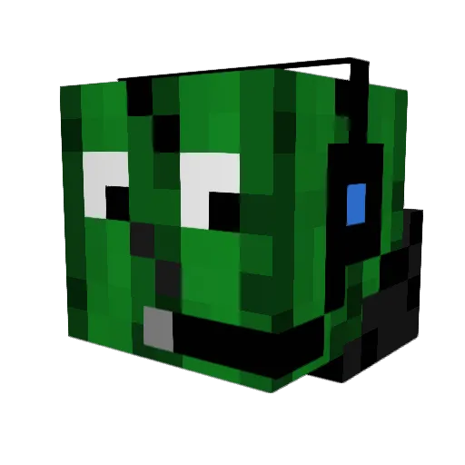 sabotenyazo Minecraft avatar head, 3D render