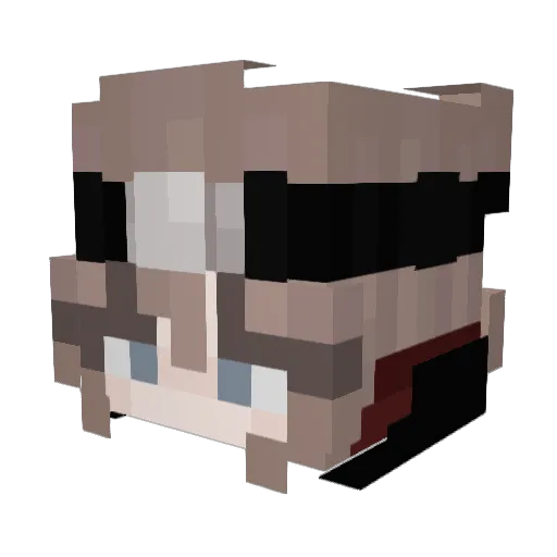 sabriluvi Minecraft avatar head, 3D render
