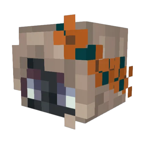 sabrinamandy Minecraft avatar head, 3D render
