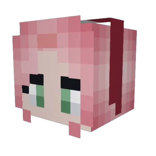 sabrinau Minecraft avatar head, 3D render