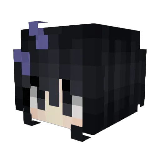 sabrxnaa Minecraft avatar head, 3D render