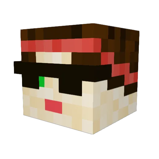 sacXpert Minecraft avatar head, 3D render