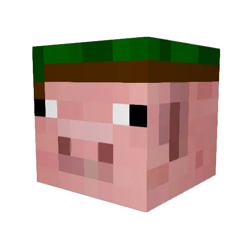 sacando Minecraft avatar head, 3D render