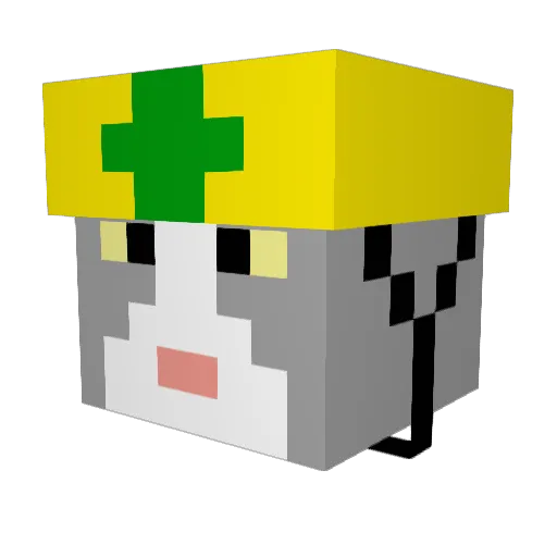 saccharin_123 Minecraft avatar head, 3D render