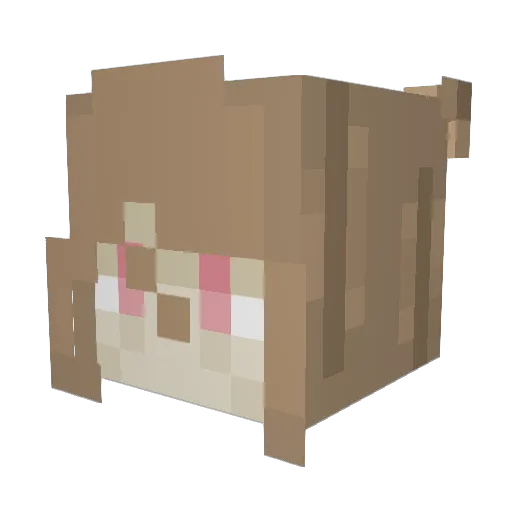 saccharoose Minecraft avatar head, 3D render