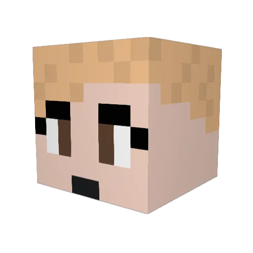 sachikokeiko Minecraft avatar head, 3D render