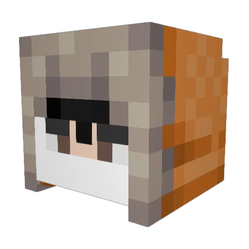 sachingorkar Minecraft avatar head, 3D render