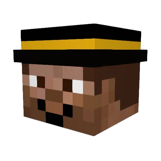 sachsenf Minecraft avatar head, 3D render