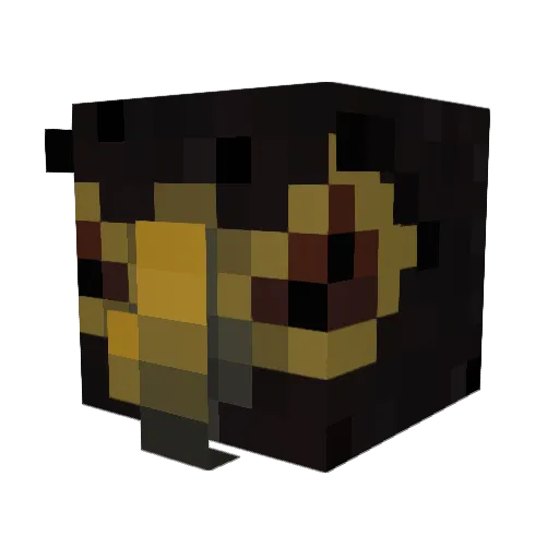 sacied Minecraft avatar head, 3D render