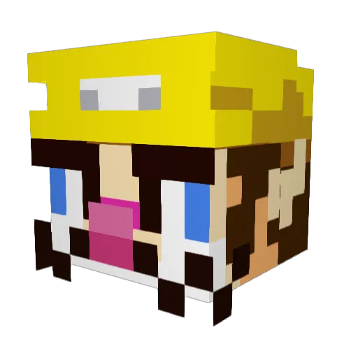 sackbeat Minecraft avatar head, 3D render