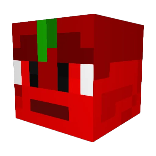 sacred_apple Minecraft avatar head, 3D render