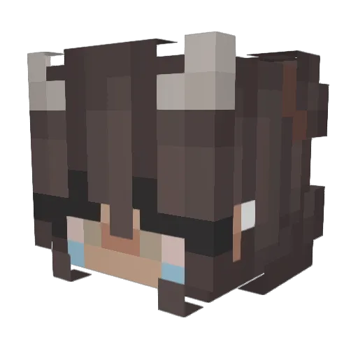 sadKati Minecraft avatar head, 3D render