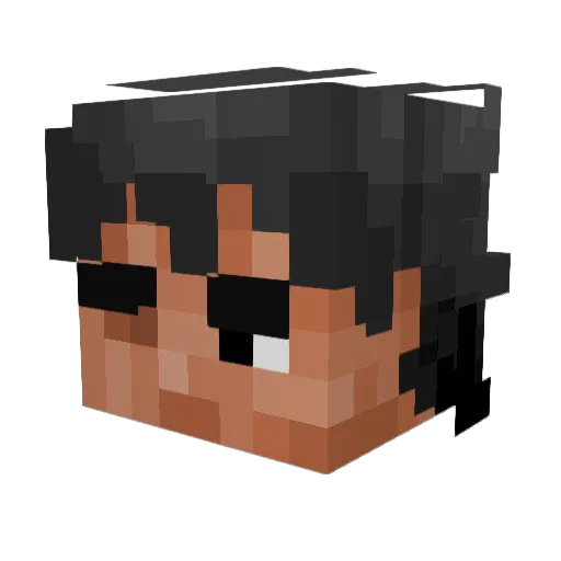 sad_carrot Minecraft avatar head, 3D render