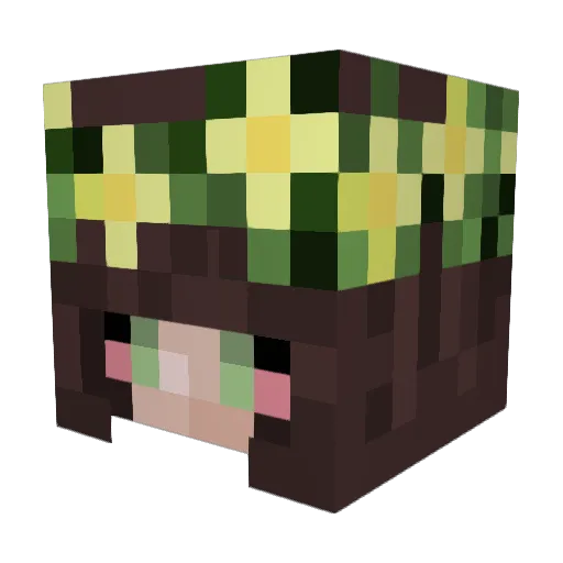 sad_daffo Minecraft avatar head, 3D render