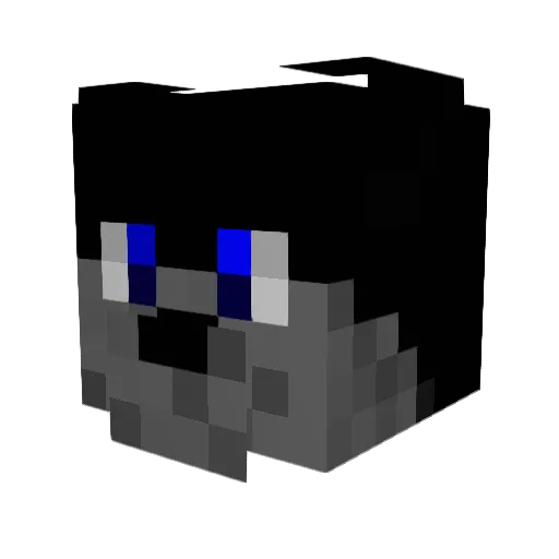 sad_dog Minecraft avatar head, 3D render