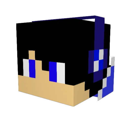 sad_kun Minecraft avatar head, 3D render