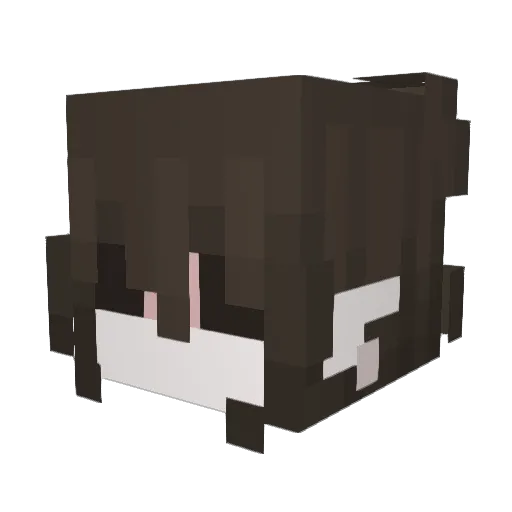 sad_plant_ Minecraft avatar head, 3D render