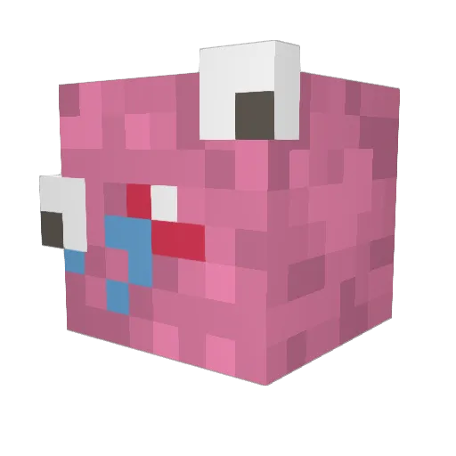 sad_stral Minecraft avatar head, 3D render