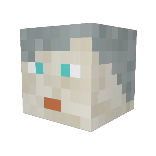 sadamhusseinali Minecraft avatar head, 3D render