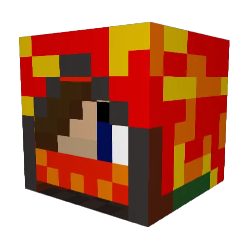 sadamj Minecraft avatar head, 3D render