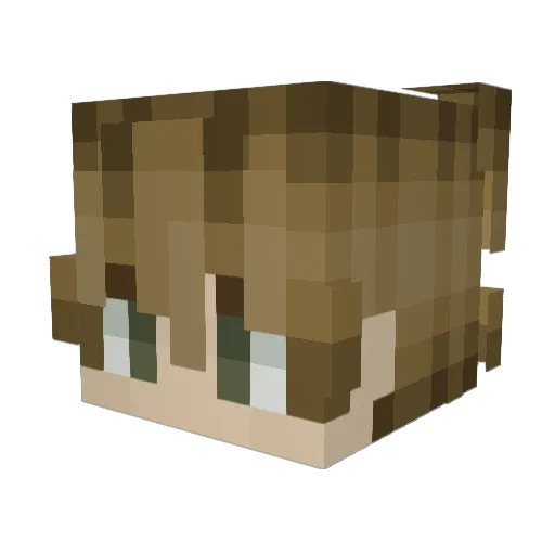 sadasfhaha Minecraft avatar head, 3D render