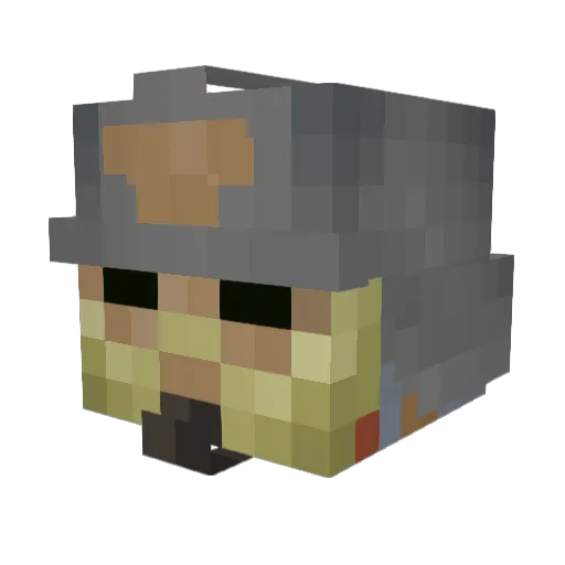 sadbloof Minecraft avatar head, 3D render