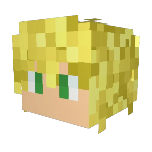 sadbmo Minecraft avatar head, 3D render