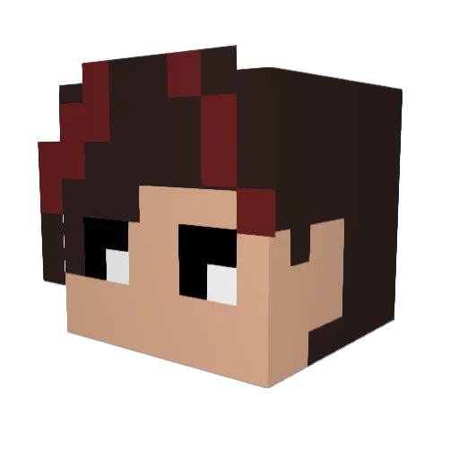 sadbutmochi Minecraft avatar head, 3D render