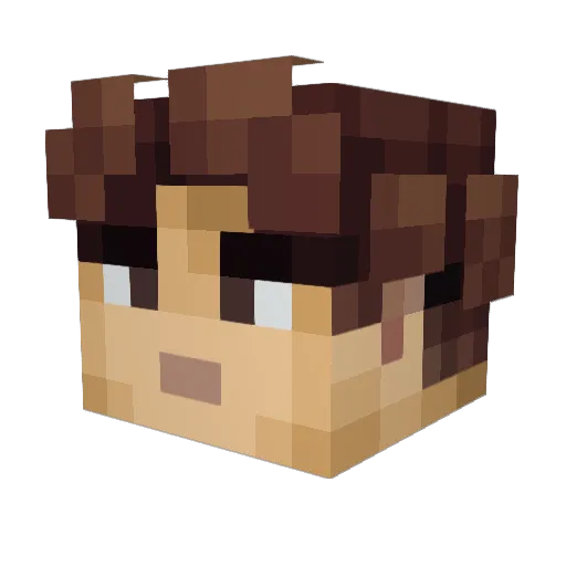 sadcet Minecraft avatar head, 3D render