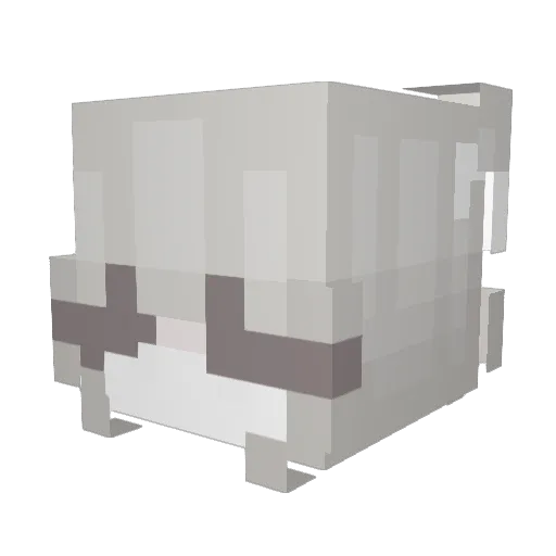 saddests Minecraft avatar head, 3D render