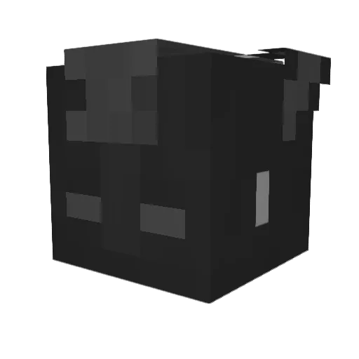 saddledhorse Minecraft avatar head, 3D render