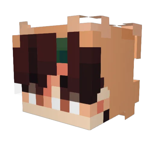 sadecedantes Minecraft avatar head, 3D render