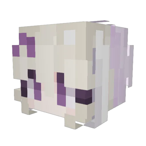 sadgeBunny Minecraft avatar head, 3D render